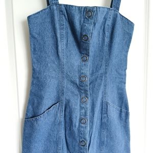 denim mini dress